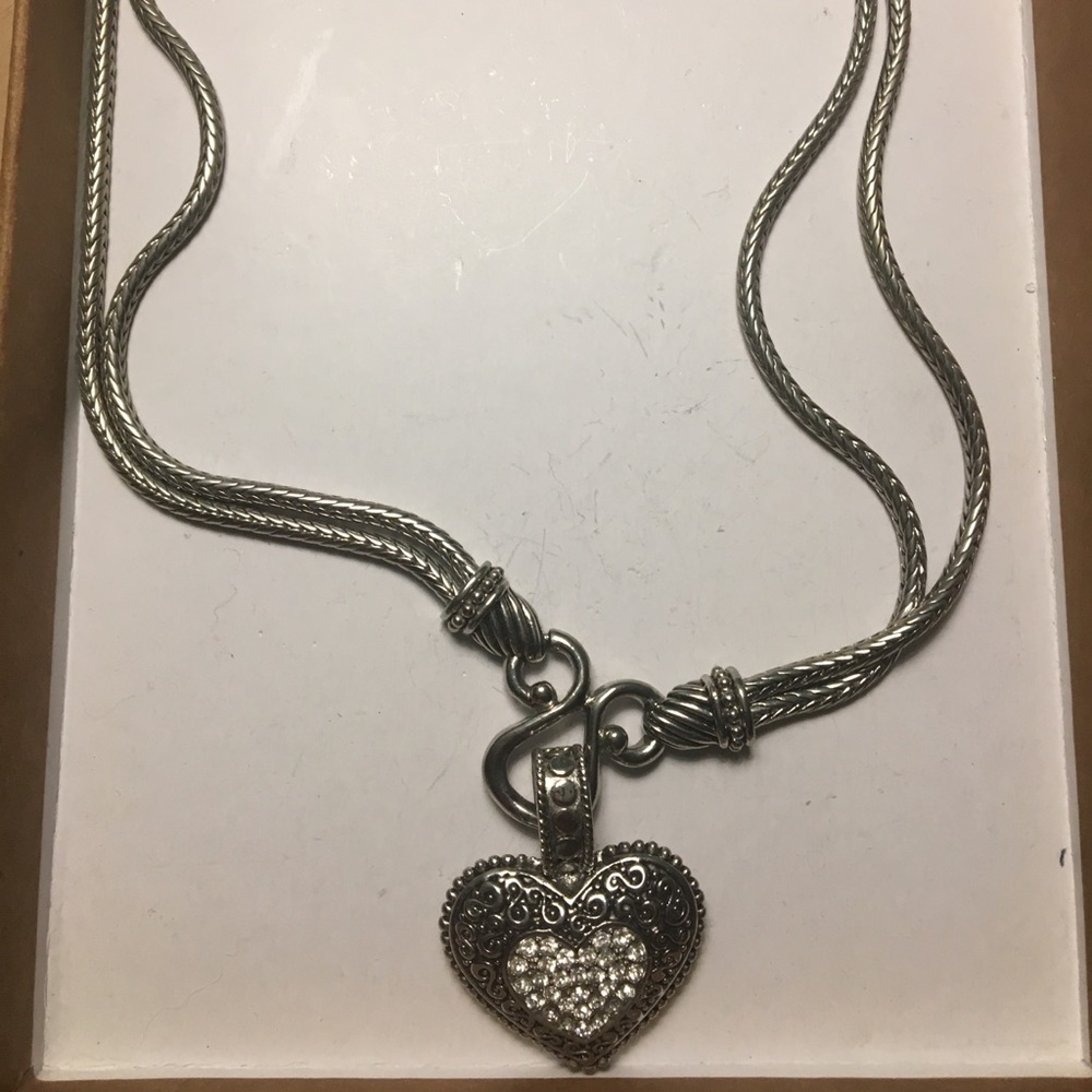 Lia Sophia CZ heart necklace